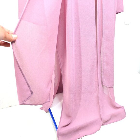 Vintage Christie of California Dusty Rose Open Front Long Sleeve Maxi Cardigan - Picture 3 of 8